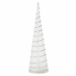 Világító LED dekoráció, kúp 58 cm, ezüst kép