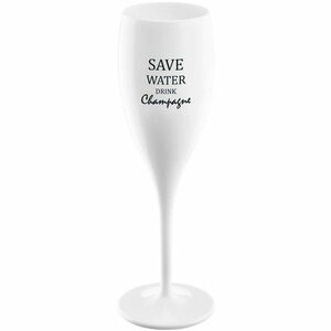 Koziol üvegpohár felirattal - Save water drink champagne kép