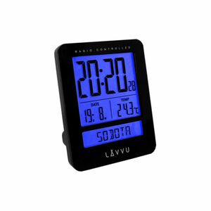 Digitális Duo Black LAR002 ébresztőóra, 9, 2 cm kép