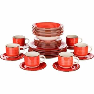 Banquet Spiral Red 30 darabos étkészlet kép