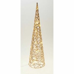 Karácsonyi világító kúp Champagne, 60 x 16 cm, 30mikro LED, elemes, 60 cm kép