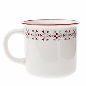 Heart flake karácsonyi porcelán bögre fehér, 380 ml kép