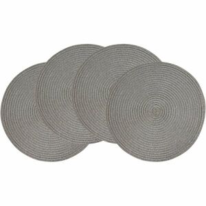 Altom Straw tányéralátét, ezüst, , 4 darabos készlet, átmérő 38 cm kép