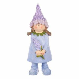 Levendulás baba dekoráció, 7 x 16 x 6 cm, polirezin kép