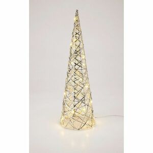 Karácsonyi világító kúp Silver, 40 x 12 cm, 20mikro LED, elemes, 40 cm kép