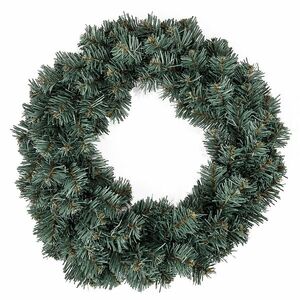 Ezüst lucfenyő dekor műkoszorú, 40 cm kép