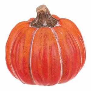 Magas, lyukak nélküli narancssárga tök, kerámia, átmérő 12 cm, 12 cm átmérőjű kép