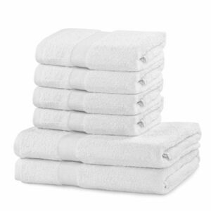 DecoKing Marina kéztörlő és törölköző szett, fehér, 4 db 50 x 100 cm, 2 db 70 x 140 cm kép