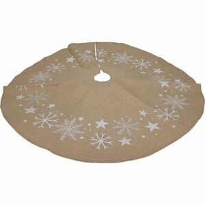 Jute Snowflake textil huzat karácsonyfa állványhoz, átmérő 90 cm kép