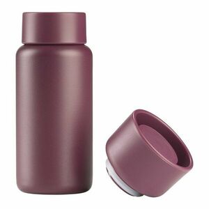 Borvörös rozsdamentes acél termobögre 400 ml Singles – Zone kép