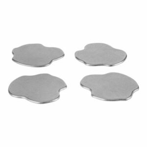 Ezüstszínű fém poháralátét szett 4 db-os Plama – noo.ma kép