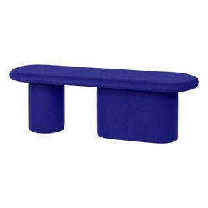 Kék gyapjú párnázott pad Rull – noo.ma kép