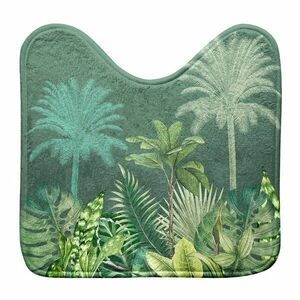Zöld textil fürdőszobai kilépő WC-hez 45x45 cm Vagabonde – douceur d'intérieur kép