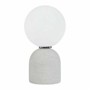 Szürke kerámia asztali lámpa üveg búrával (magasság 22 cm) Jael – Yes Everyday kép