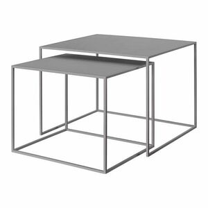 Szürke fém dohányzóasztal szett 2 db-os 50x60 cm Fera – Blomus kép