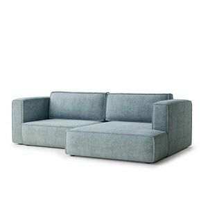 Világoskék zsenília kinyitható-tárolóhelyes sarokkanapé (jobb oldali-heverő résszel) Velto – Maison de Rêve kép