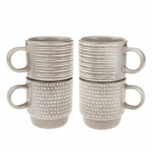 Világosbarna kerámia csésze szett 4 db-os 290 ml – Dakls kép