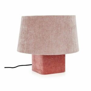 Rózsaszín fém asztali lámpa textil búrával (magasság 35 cm) Demra – Bizzotto kép