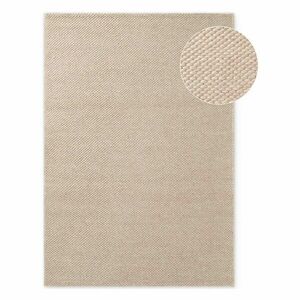 Bézs kézi szövésű gyapjú szőnyeg 140x200 cm Lyon Beans – Elle Decoration kép