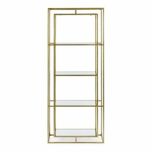 Aranyszínű acél könyvespolc 68x172, 5x28 cm Elenor – Bizzotto kép
