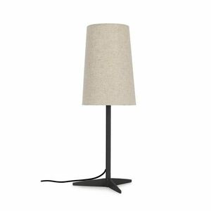 Fekete-bézs fém asztali lámpa textil búrával (magasság 60 cm) Assam – Bizzotto kép