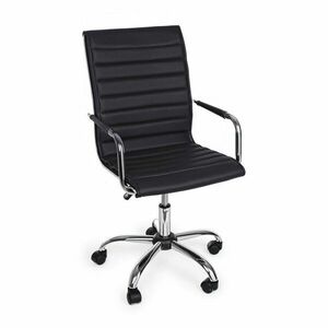 Fekete bőrutánzat irodai szék Perth – Yes Everyday kép