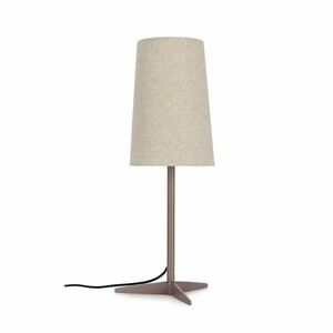 Bézs fém asztali lámpa textil búrával (magasság 60 cm) Assam – Bizzotto kép