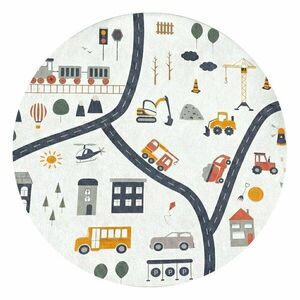 Mosható gyerek játszószőnyeg ø120 cm World Around Me – Mila Home kép