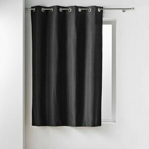 Fekete mikroszálas termo-dimout (részleges sötétítő) függöny 135x180 cm Micropolar – douceur d'intérieur kép