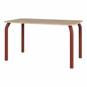 Étkezőasztal tölgyfa dekoros asztallappal 80x140 cm Meko – noo.ma kép
