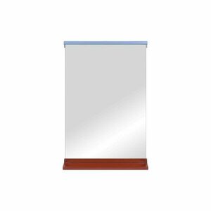 Fali tükör polccal tömörfa kerettel 50x75 cm Lun – noo.ma kép