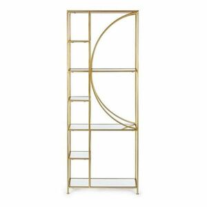 Aranyszínű acél könyvespolc 66x176x25, 5 cm Elenor – Bizzotto kép