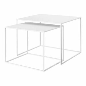 Fehér fém dohányzóasztal szett 2 db-os 50x60 cm Fera – Blomus kép
