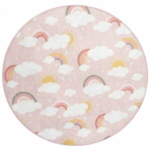 Rózsaszín mosható gyerek szőnyeg ø120 cm Rainbow World – Mila Home kép
