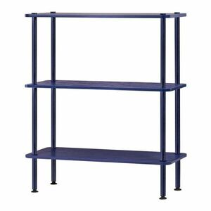 Kék polcos állvány tölgyfa dekorral 80x90, 5x35 cm Teidi – noo.ma kép