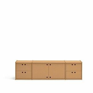 Natúr színű TV-állvány 157x42x40 cm Wally – Teulat kép