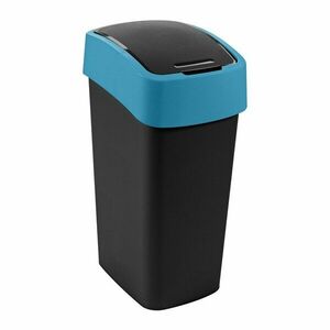 Fekete-kék műanyag szelektív szemetes 45 l Flip Bin – Curver kép