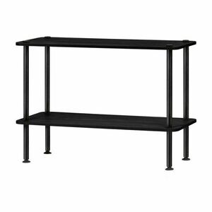 Fekete polcos állvány tölgyfa dekorral 80x54, 5x35 cm Teidi – noo.ma kép