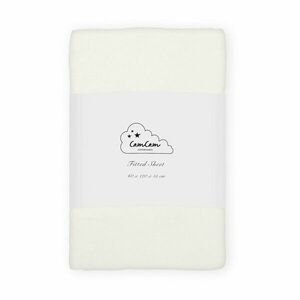 Krémszínű gumis bio pamut gyerek lepedő babaágyhoz 60x120 cm Off-White – Cam Cam Copenhagen kép