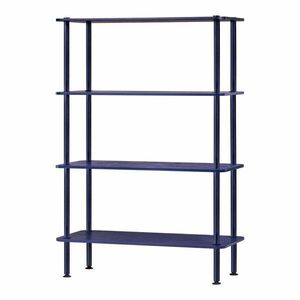 Kék polcos állvány tölgyfa dekorral 80x127x35 cm Teidi – noo.ma kép