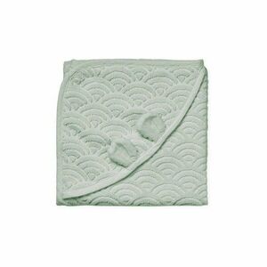 Mentazöld bio pamut kapucnis gyerek törölköző 80x80 cm Dusty Green – Cam Cam Copenhagen kép