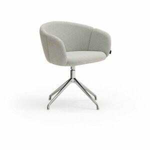 Világosszürke kárpitozott karfás étkezőfotel Add – Teulat kép