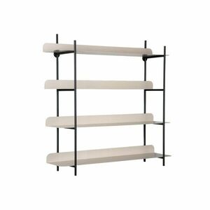 Fekete-szürke többszintes fém fali polc 60 cm Reina Cuatro – PT LIVING kép