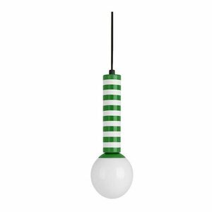 Zöld fém függőlámpa ø 12 cm Rayado Retro – Leitmotiv kép