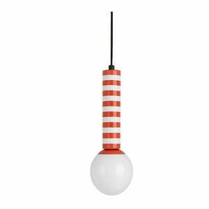 Piros fém függőlámpa ø 12 cm Rayado Retro – Leitmotiv kép