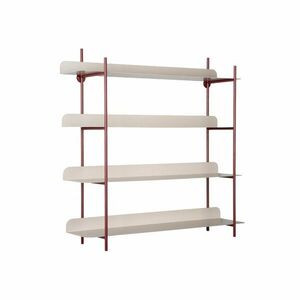 Borvörös-szürke többszintes fém fali polc 60 cm Reina Cuatro – PT LIVING kép