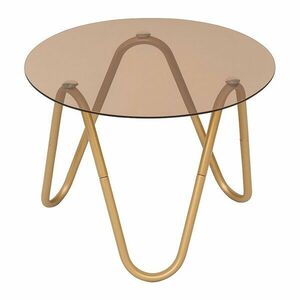 Kerek tárolóasztal üveg asztallappal ø 50 cm Ventana Round – Leitmotiv kép