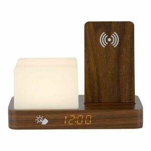 Digitális-asztali ébresztőóra vezeték nélküli töltővel Retro LED Night Light – Karlsson kép