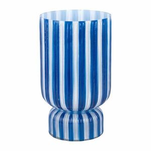 Kék üveg váza (magasság 26 cm) Rayado Retro – PT LIVING kép
