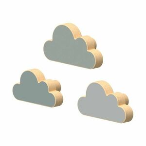 Világoskék fali bükkfa akasztó szett 3 db-os Cloud – Cam Cam Copenhagen kép